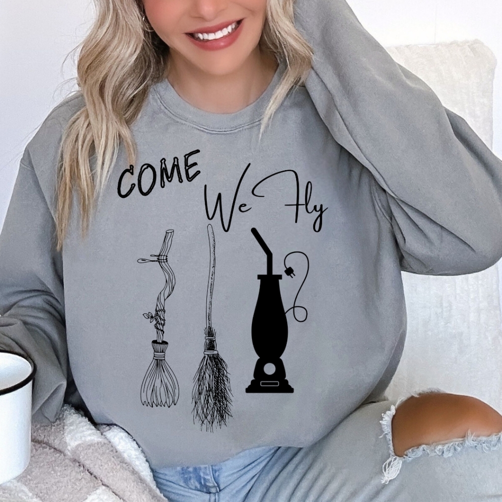FALL Broom We Fly CC  Crewneck